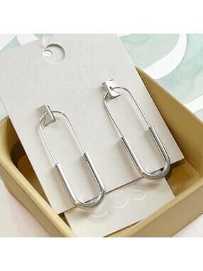COS Paperclip Hoop Earrings